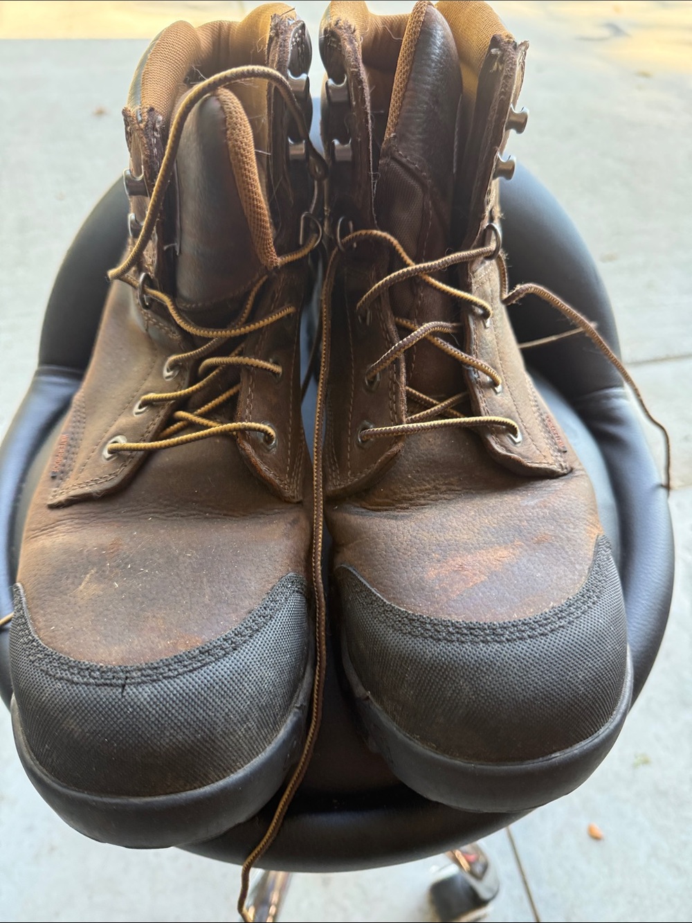 Carhartt Brown Lace-Up Work Boots